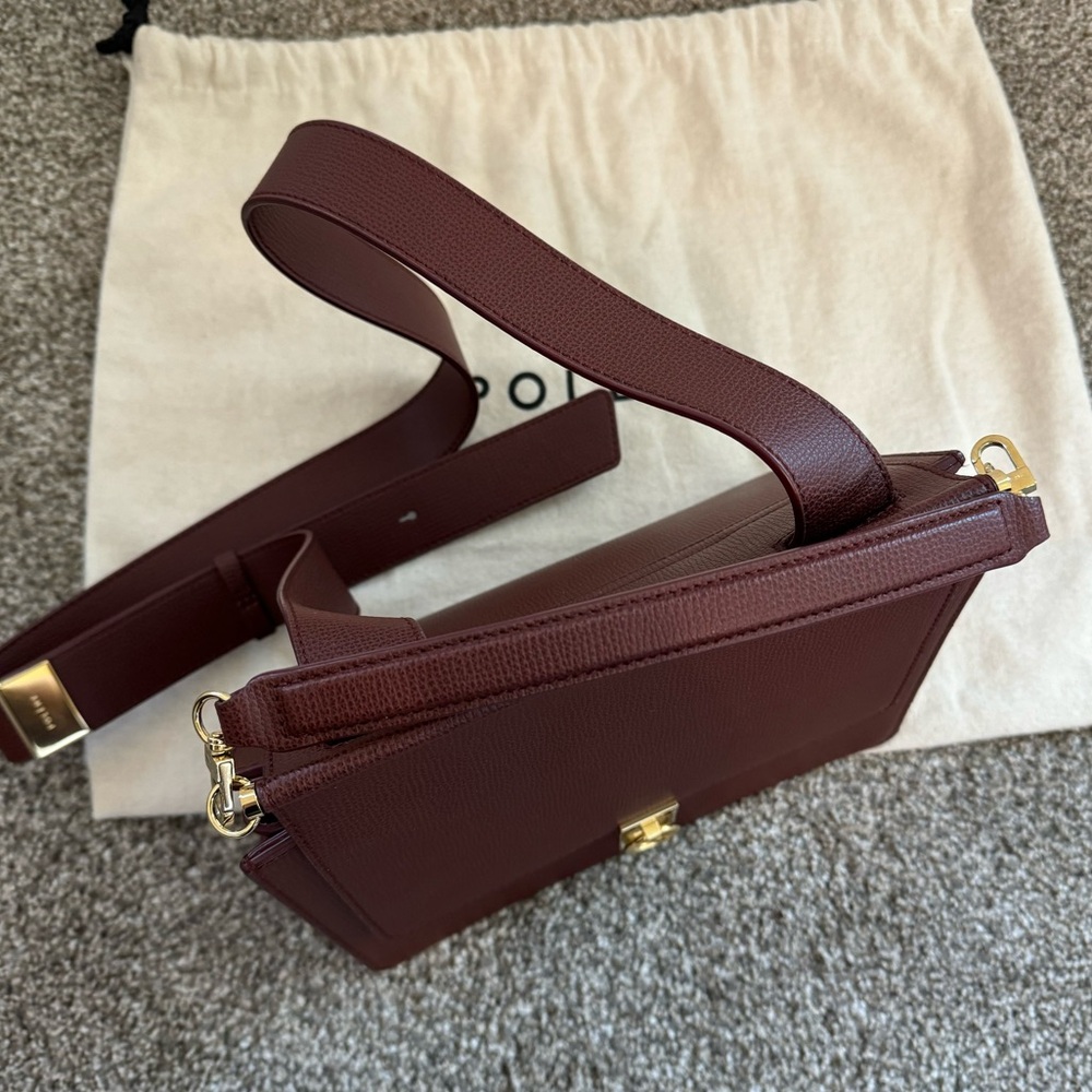 SOLD!!! Polene Paris Numero Sept Edition Textured Cognac - Picture 12 of 13